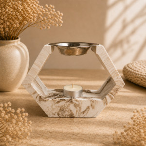 Bruleur hexagone jesmonite